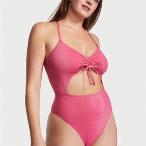 Pink Victoria’s Secret one piece Cutout Swimsuit women’s size M